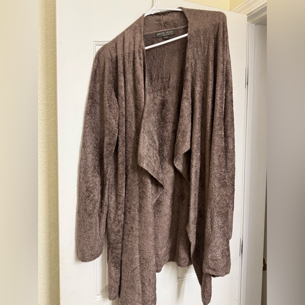 Barefoot Dreams Bamboo Chic Lite Cozy Tan Cardigan